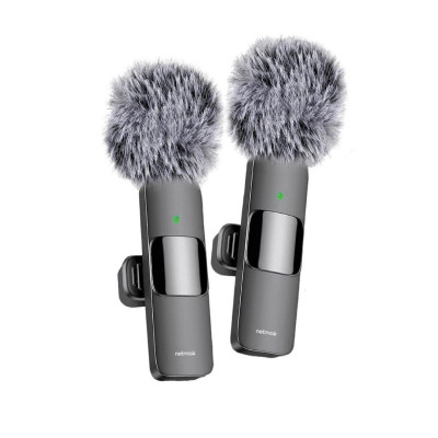 Microfono Corbatero Inalambrico Tipo C Netmak Nm-mc12 Doble