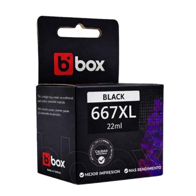 Cartucho BBOX Compatible con Hp 667xl Negro